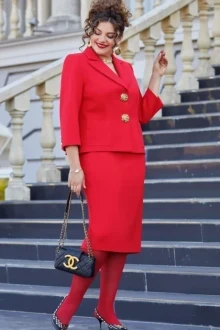 Юбочный костюм *Распродажа Vittoria Queen 23163 красный двойка