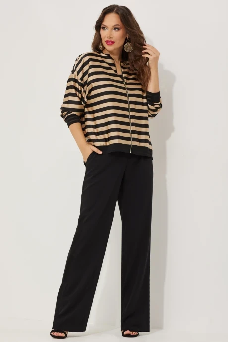 Брючный костюм Магия Моды 2494 черный+ золото #1