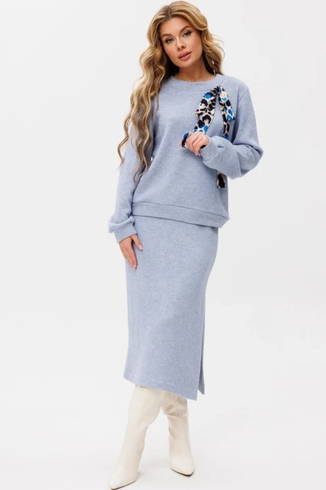 Юбочный костюм AmberaStyle 2103 голубой двойка #1