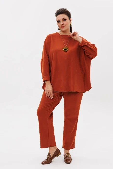 Брючный костюм Anelli 1365 пряная тыква #1