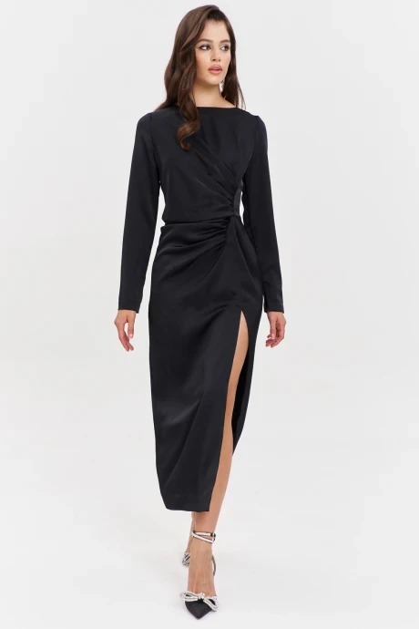 Вечернее платье с разрезом RINKA 1333/1 черный #1