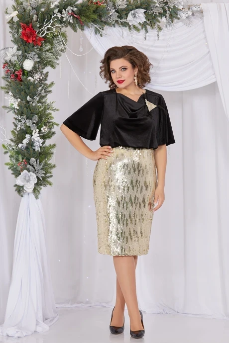 Вечернее платье с пайетками Mira Fashion 5499-3 #1