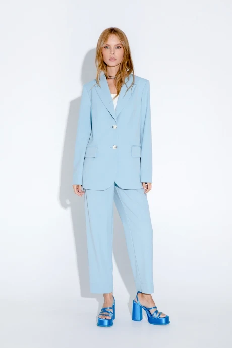 Брючный костюм PiRS 4536 голубой двойка #1