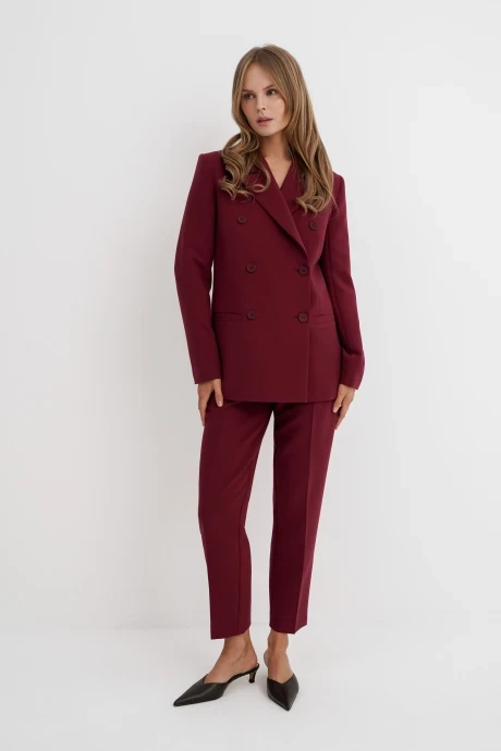 Брючный костюм PiRS 5747 марсала двойка #1