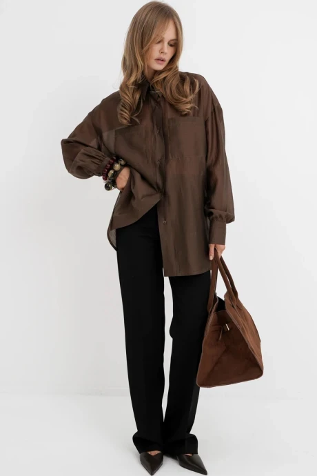 Брючный костюм PiRS 5762 Коричневый+чёрный двойка #1