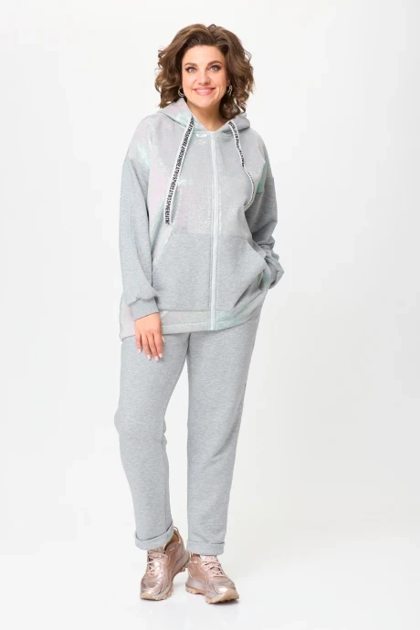 Спортивный костюм Michel Chic 1401 серый, перламутр двойка #1