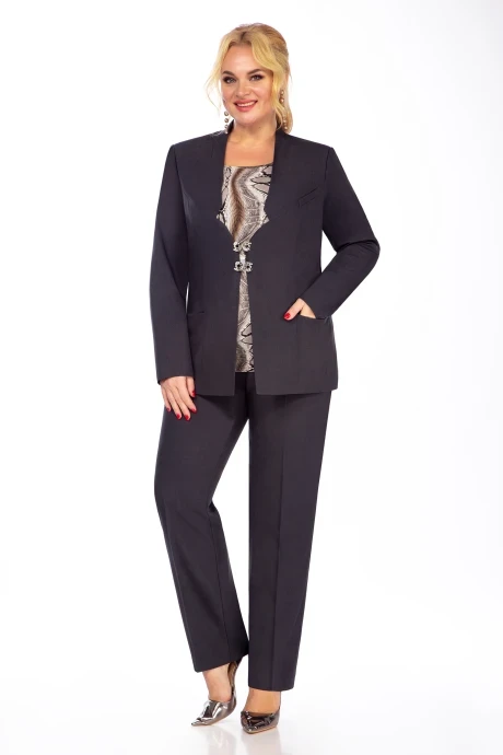 Брючный костюм ЛаКона 1890 графит тройка #1