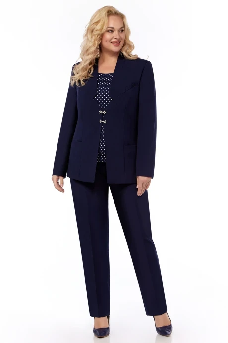 Брючный костюм ЛаКона 1890 синий тройка #1