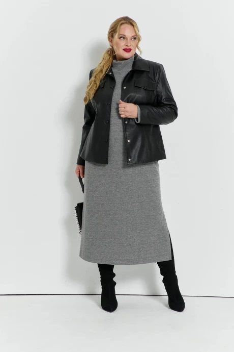 Костюм с платьем TEZA 5735 серый /черный #1