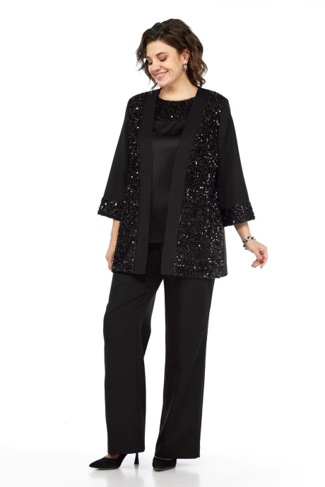 Брючный костюм Vi Oro 1161 черный тройка #1