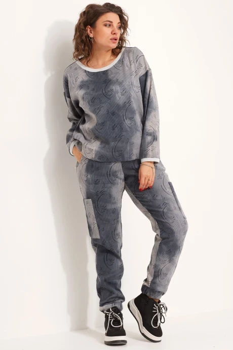 Брючный костюм BegiModa 3080 синий дым #1