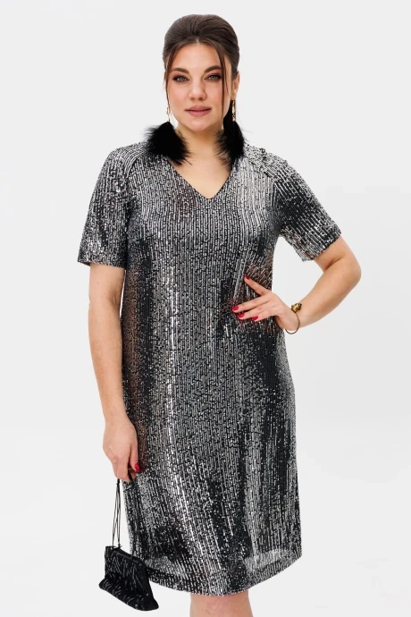 Вечернее платье с пайетками Anelli 1441 звёздное небо #1