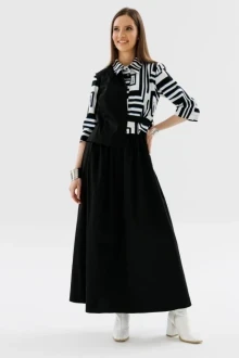 Платье *Распродажа NikVa н719-1 черно-белый