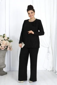 Брючный костюм Нинель Шик 7476 черный двойка