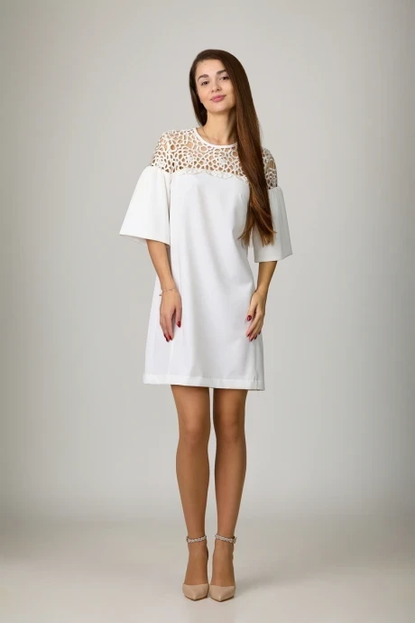 Вечернее платье мини Rosheli 543/1 молочный #1