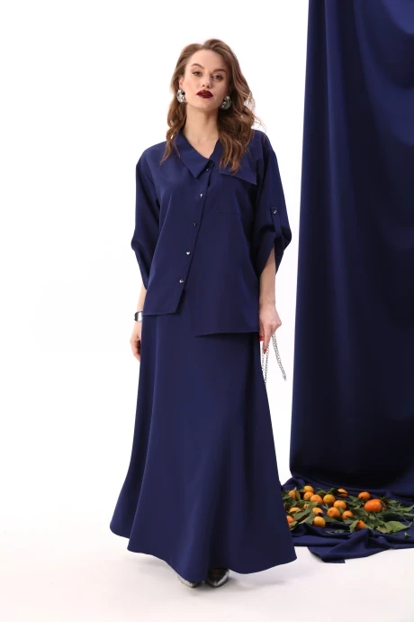 Юбочный костюм NikVa 928-1 сапфир двойка #1