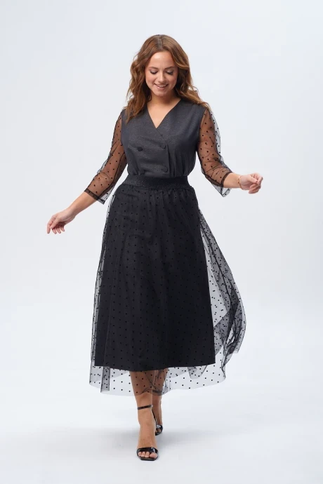 Костюм с платьем TVIN 7827 графит двойка #1