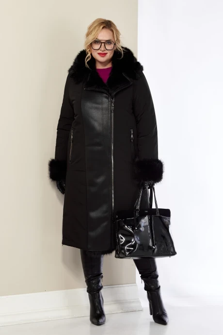 Комбинированное зимнее пальто Shetti 2175 #1