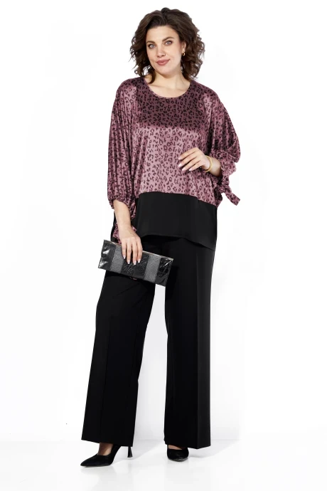 Брючный костюм Anastasia 1187 розовое золото/черныйдвойка #1