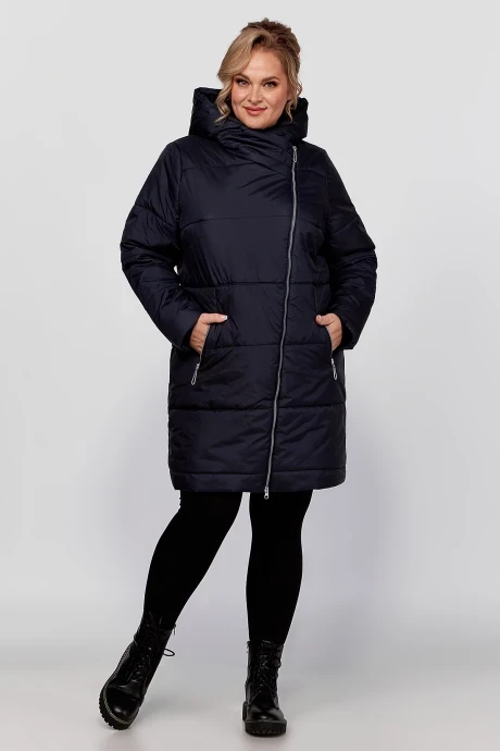 Удлиненная стеганая куртка *Распродажа ALGRANDA (NovellaSharm) 3913-А-С Синий #1