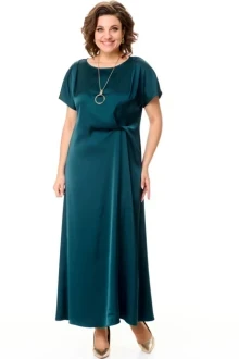 Вечернее атласное платье *Распродажа Vi Oro 1160 изумруд