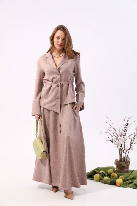 Юбочный костюм NikVa 917-3 песок двойка #1