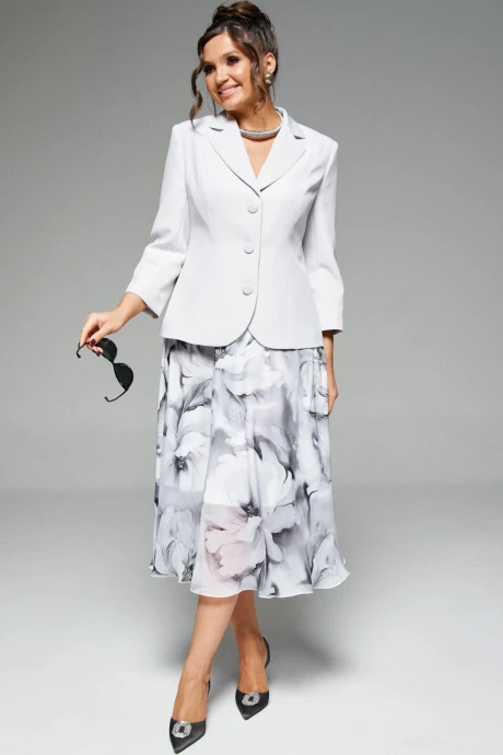 Юбочный костюм Beautiful&Free 6229 серый двойка #1