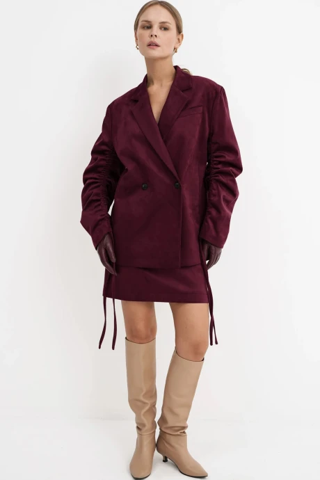 Юбочный костюм PiRS 5774 марсала двойка #1