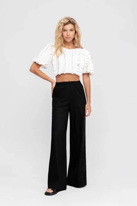 Брючный костюм PiRS 4667 черный-белый двойка #1