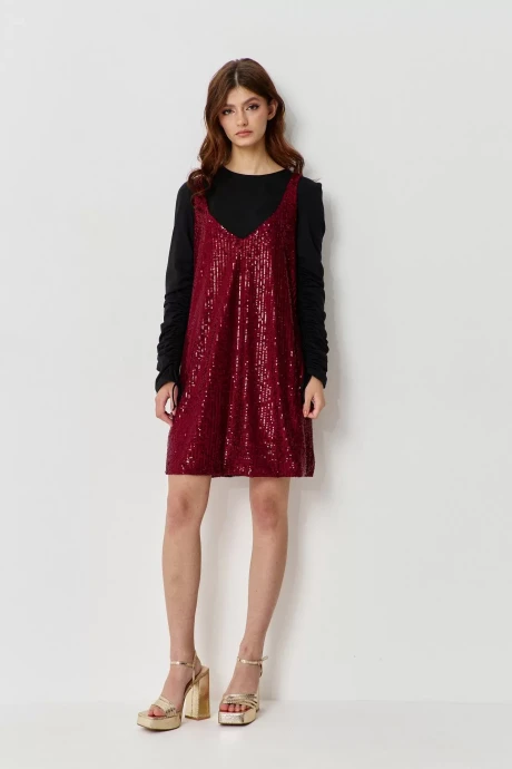 Сарафан FLAIM 1127 марсала #1