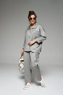 Брючный костюм Beautiful&Free 6280 серый двойка