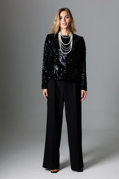 Брючный костюм *Распродажа Ларс Стиль 1019 черный двойка #1