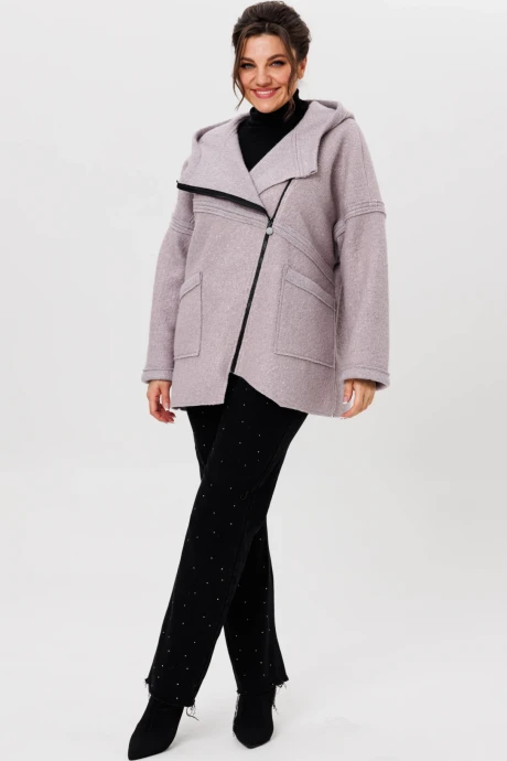 Полупальто из шерсти Michel Chic 360/1 серый кварц #1