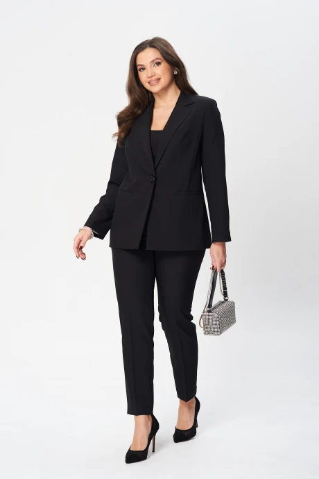 Брючный костюм Vilena Fashion 1018 черный двойка #1
