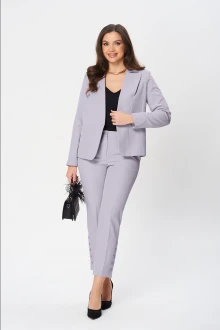 Брючный костюм Vilena Fashion 1051 светло-серый двойка