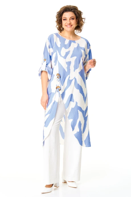 Брючный костюм Vi Oro 1168 голубые разводы двойка #1