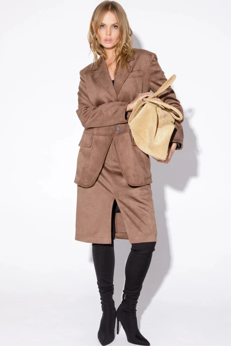 Юбочный костюм PiRS 5564 Бежевый двойка #1