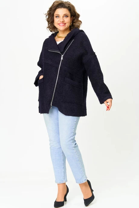 Полупальто на молнии Michel Chic 360/1 темно-синий #1