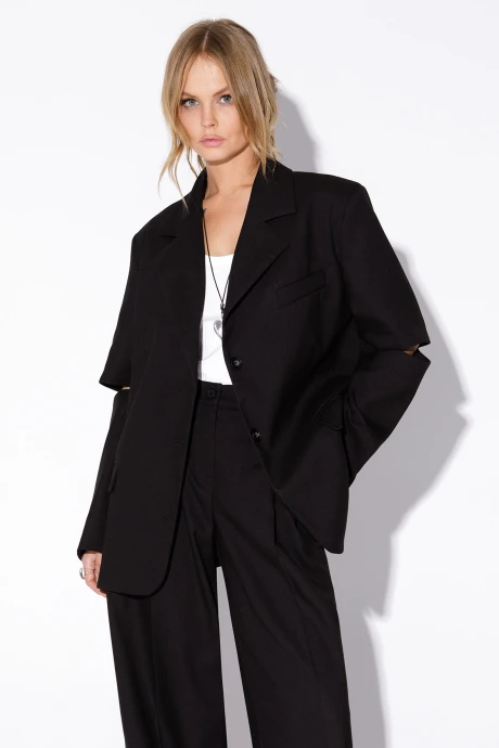 Жакет (пиджак) с прорезными рукавами PiRS 5523 черный #1