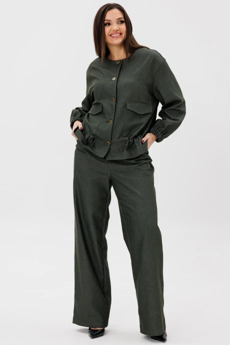 Брючный костюм Ma Cherie 3116 хаки двойка #1