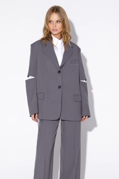 Жакет (пиджак) с прорезными рукавами PiRS 5487 Серый #1