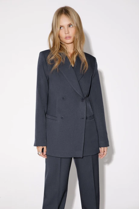 Двубортный жакет (пиджак) PiRS 4929 графитовый #1