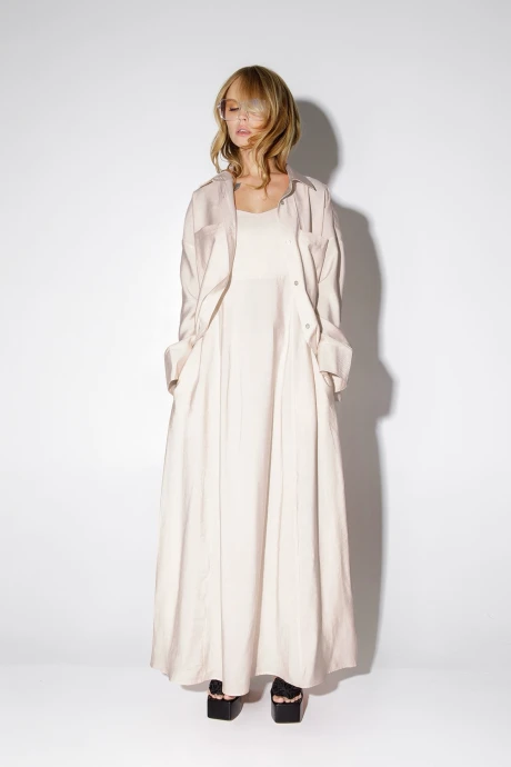 Костюм с платьем PiRS 5152 бежевый двойка #1