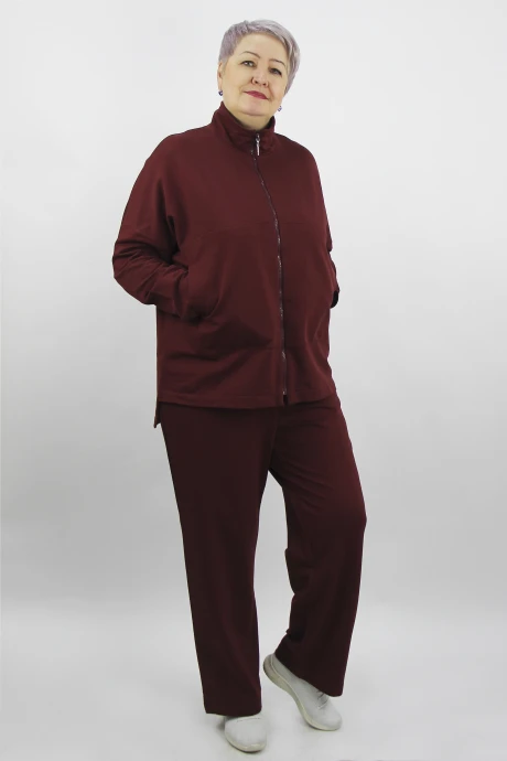 Брючный костюм Полесье С6438-234С0785-Д43 св.бордовый двойка #1