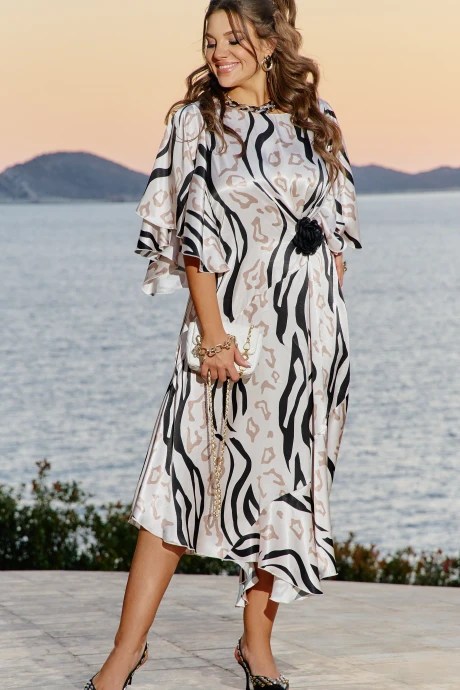 Платье Vittoria Queen 23803 диз.жемчужный+беж+черный #1