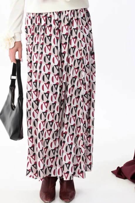 Юбка NikVa 559-5 ромбы бургунди #1