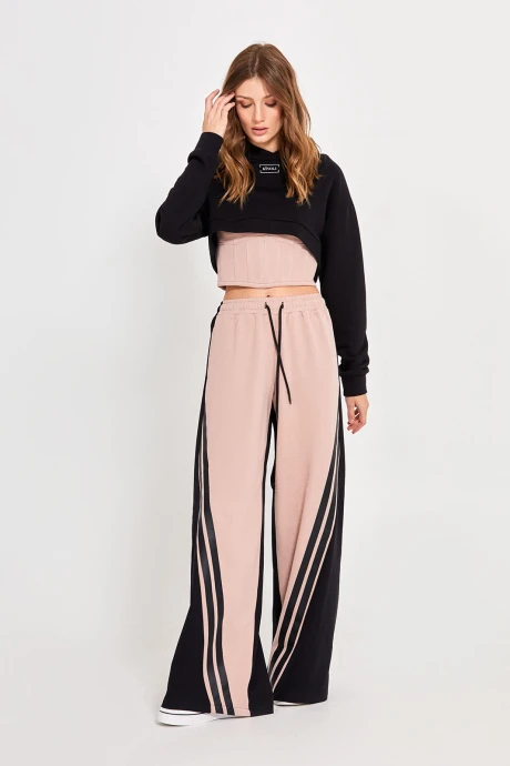 Брюки RIVOLI 3095.3 пыльный розовый, чёрный #1