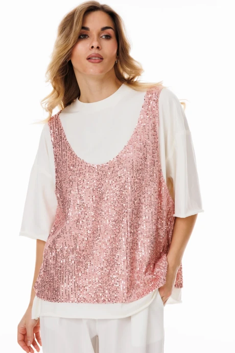 Блузка Ларс Стиль 1055 розовый #1