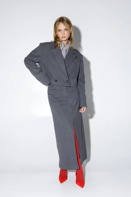 Брючный костюм PiRS 5301 серый двойка #1