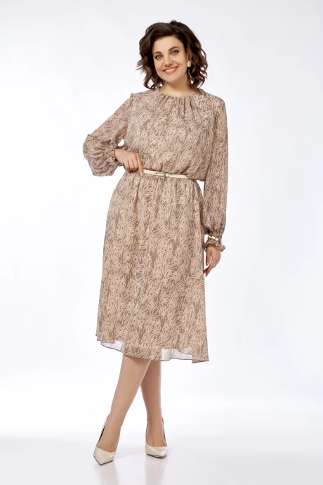 Платье Ольга Стиль 796 бежевый #1
